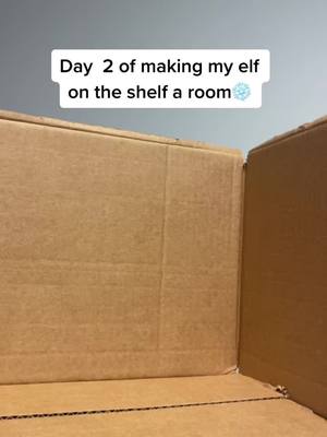 A post by @.elf..on.the..shelf._ on TikTok caption: day 2 of making a room for my elf on the shelf❤️ come back for day 3!! #christmas #elf #DIY #room #creative #december #fyp