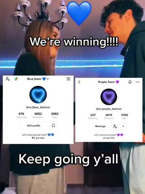 A post by @.xoxo__megandarii on TikTok caption: Blue team is winning yay!!! #fyp keep  going!!!