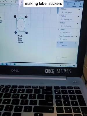 A post by @craftylt on TikTok caption: Making labels #cricut #stockingstuffer #quicktutorial #BetterTogetherChallenge