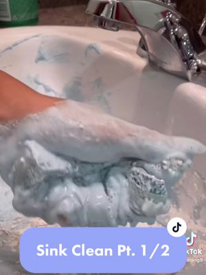 A post by @stresscleaning9 on TikTok caption: Sink Clean Repost Pt. 1/2 #cleaningasmr #CleanTok #scrubbing #cleaningtherapy4u #cleaningtiktok #stresscleaning9 #cleaning