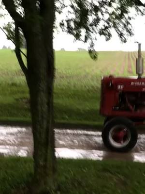 A post by @hcfarmin on TikTok caption: Packed up and he is taillights #farmall #farm #tractor #fyp