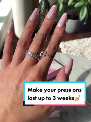 A post by @shopvibenails on TikTok caption: Here’s my step-by-step guide!💅 Wearing set: Bling Bling✨ #quicknails#instantnails#nailtutorials#stepbystepnails#lovenails#glitternails#nailvid#howtoapplynails