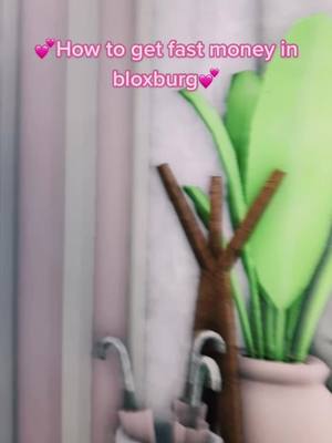 A post by @ashxblox on TikTok caption: How to get fast easy money in Blocksburg😂🎀 #Like #Follow #Viral #Blocksburg #Roblox #Money #Garden