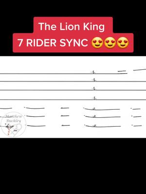 A post by @matthewbuckleylinerider on TikTok caption: The Lion King - 7 Rider Sync! #lionking #hanszimmer #matthewbuckley #linerider #fyp #fypシ