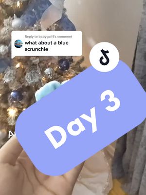 A post by @ihatewinter_24 on TikTok caption: Reply to @babygoil1 sorry if it's not blue enough. #tampon #tree #christmas #mom #mad #christmastree #toothbrush #scrunchie #fyp