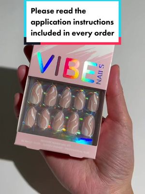 A post by @shopvibenails on TikTok caption: Pls pls pls read my application instructions in your package before applying your nails💅 #applyingnails#nailgame#swirlnails#naildesign