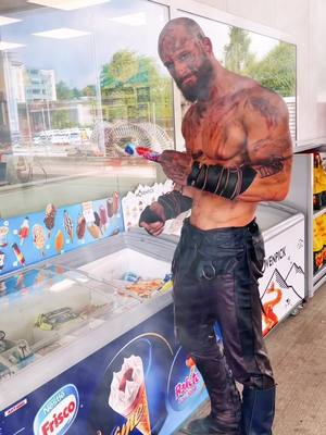 A post by @marco_schweizer_ on TikTok caption: #vikings #fy #giant #icecream #beard #gasstation #scars #northman #viking #ragnar #break #battle #fyfy #leather