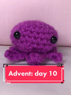 A post by @annasfrogkingdom on TikTok caption: Day 10: Octopus 🐙 Come back tomorrow for day 11!                    pc:TheWanderingDeer #crochetok #crochetadvent #crochet #fyp