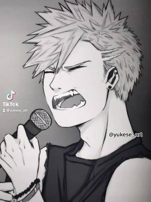 A post by @yukese_art on TikTok caption: Heartbroken Band AU #bakugou #balugoukatsuki #kachan #myheroacademia #bokunoheroacademia #bnha #mha #AEHolidayForever #myhero #bokunohero #fyp