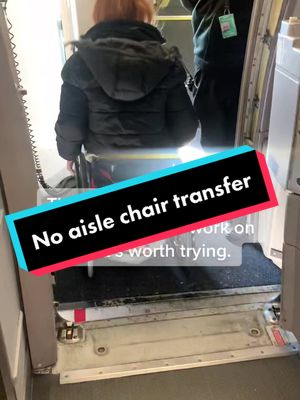 A post by @hannahcatelutz on TikTok caption: It’s always worth asking #wheelchair #disability #customersmostloved #wellbeing #airplane #travel #disabiltytiktok #LearnOnTikTok