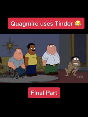 A post by @drizftw on TikTok caption: Quagmire uses Tinder 😂 Final Part #SnowballFightAgainstHunger #JBLGreekOut #CustomersMostLoved #familyguy #familyguyclips #fyp #foryoupage #foryou