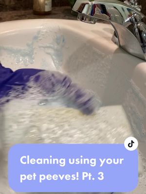 A post by @stresscleaning9 on TikTok caption: Cleaning using your pet peeves! Pt. 3 #cleaningasmr #cleaningtherapy4u #cleaningtiktok #stresscleaning9 #scrubbing #CleanTok #asmr