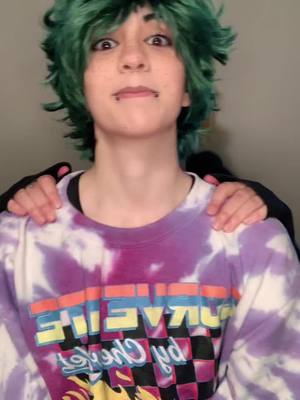 A post by @dyslexicreader on TikTok caption: Hi…. Um…. I’m not dead? #fyp #bnha #class1a #beenawhile #deku #denki #cosplay #izukumidoriya #kaminari