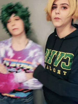 A post by @puff_cos on TikTok caption: Denki took his assistance with Deku's girl problem to the extreme. #bnha #kaminaridenki #izukumidoriya #kamideku @dyslexicreader