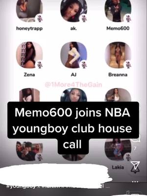 A post by @kingvonfrmdawick2 on TikTok caption: Memo600 joins NBA youngboy club house call #fyp #otf #llvon😢💔 #4kt💚