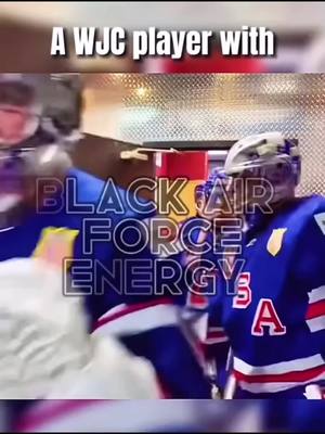 A post by @nwn_sports on TikTok caption: Black af1 energy #wjc #worldjuniors #hockey #canada