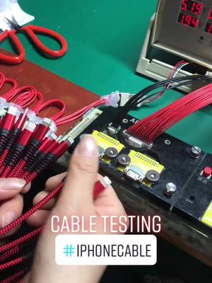 A post by @szapphone on TikTok caption: iPhone cable testing#datacable #iphonecable #iphone #manufacturer