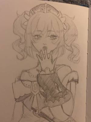 A post by @__kenziem_art on TikTok caption: Barbara<3 //#barbaragenshinimpact#GenshinImpact#genshin#art#sketch#drawing#pencil#artist#anime#fyp