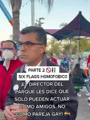 A post by @conlugartv on TikTok caption: PARTE 2 @sixflagsmexico anti LGBT