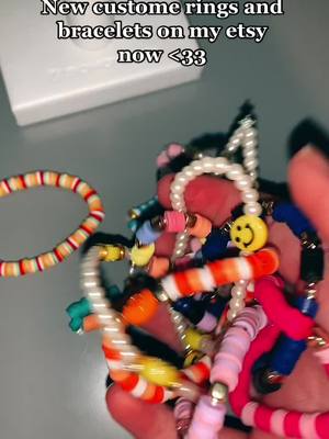 A post by @jewellery_xoo on TikTok caption: #custome #fyp #fypシ #fyppppppppppppppppppppppp #foryoupage #blowthisup #preppy #etsy #bracelets #order #rings 💗