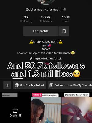 A post by @cdramas_kdramas_linli on TikTok caption: Thank you all so much for following me🥺