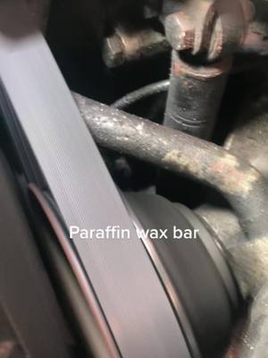 A post by @dclem5 on TikTok caption: Paraffin wax to clean belt grooves. #fyp #autorepairs #automechanic #cars #belt