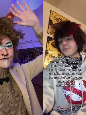 A post by @kaspycos on TikTok caption: #duet with @hamsterwhiskingmilk <3 hope this was okay to duet • #fnaf #fnafsecuritybreach #glamrockfreddy #freddyfazbear #glamrockfreddycosplay