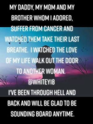 A post by @lisachorne83 on TikTok caption: @whiteyy18 I am hear to be your sounding board always. I have lived my nightmares. I would help you in any way I can