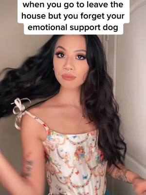 A post by @elisabethrhe on TikTok caption: More like her emotional human 🧍🏻‍♀️ #fyp #foryou #dogsofttiktok #dogs #dogslover #rescuedog #rescuedogsoftiktok #relatable  #emotionalsupportanimal #emotionalsupport