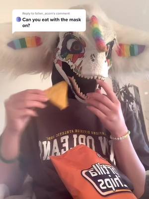 A post by @jazzlethedino on TikTok caption: Reply to @fallen_acorn  Yes 😎👍 #furryfandom#furry#raptor#raptormask#fursuit#furrytrash#foryou#foryoupage#comment#mask#raptor#furrys#raptormaskfursuit