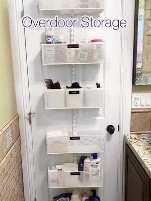 A post by @theorganizingblonde on TikTok caption: Overdoor organizers create storage out of thin air #organizingtiktok #organizingblonde #organizingideas