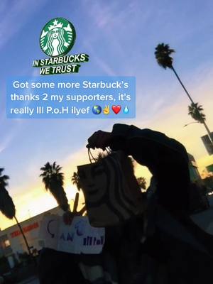 A post by @lilpoh8 on TikTok caption: lIl P.o.H #homeless #artist #starbucks #music #food #song #duet #new #peace #Love #like @dojacat @jakepaul @starbucks @chanelwestcoast #fyp #4