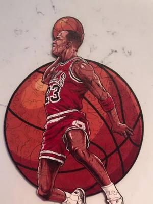 A post by @readysetpuzzle on TikTok caption: 🗣AT GUARD… #23… FROM NORTH… CAROLINA… #jigsawpuzzle #puzzle #puzzletok #michaeljordan #NBA #basketball