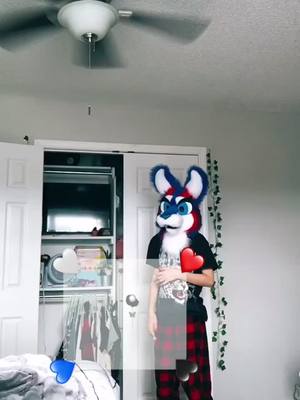 A post by @sunrise_the_din0 on TikTok caption: It feels like I always leaves him in the closet 😭😭 #fyp #furry