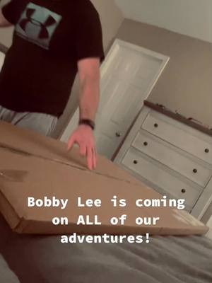 A post by @samantha_d007 on TikTok caption: He hated my obsession with the Bobby Lee and the Bad Friends Podcast! 🤣 So now bobby gets to go on our adventures!  #unboxing #hilarious #OhNo #bobbylee #badfriendspod #andrewsantino @Andrew Santino @Bobby Lee