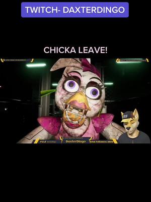 A post by @daxterdingo on TikTok caption: FRICKEN LEAVE! #fnaf #securitybreach #chica #furry #twitch