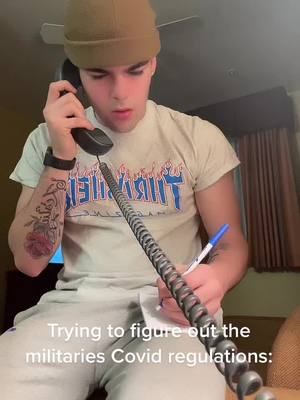 A post by @yfwb_hunter on TikTok caption: It’s mad weird rn 🥴 #YerAWizard #covid #military #miltok