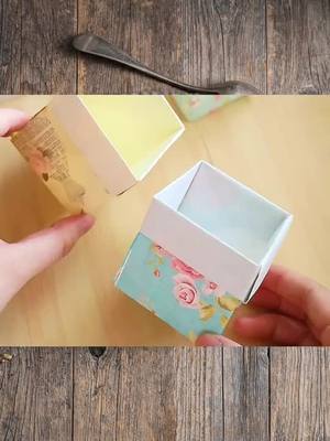 A post by @missdolphin521 on TikTok caption: 3 ways to fold small boxes #fold #folding #foldinghacks #recycle