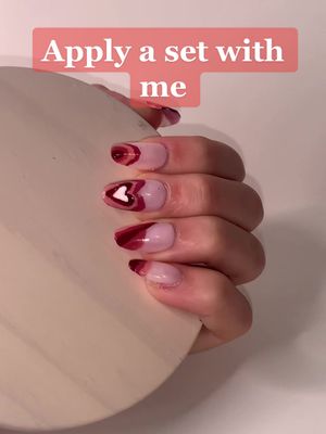 A post by @shop.nailsbyhailey on TikTok caption: Apply a set with me !💗 #pressonnails #nailinspo #nailsupply #nailtutorial