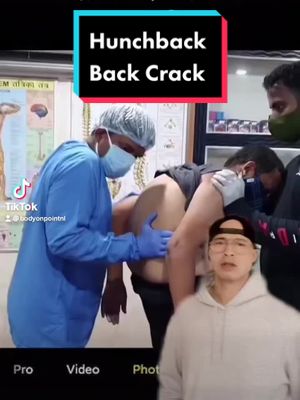 A post by @massageonpoint on TikTok caption: Hunchback Back Crack! Follow (+) for Back Pain relief. #backcrack#fypシ#foryoupage#greenscreen