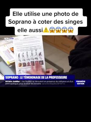 A post by @bubblizz_ on TikTok caption: #soprano #rappeur  #cours #svt #prof #chimpanzé #singe #racism #blm