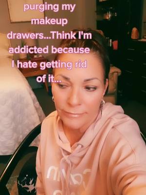 A post by @miamigrl1218 on TikTok caption: I'm addicted to makeup...#makeup #purging #addictedtomakeup #fyp