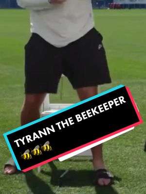 A post by @billsfanclub on TikTok caption: Tyrann the beekeeper 🐝 #bills #billsmafia #buffalobills #716 #585 #gobills #billsfanclub #billsvscheifs #cheifs #viral #fyp #xyzbca #h #foryou #a