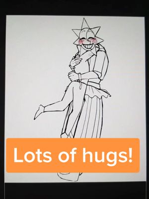 A post by @lelleartuwu on TikTok caption: Rispondi a @_frans_lyingtail_  Sun loves giving hugs! >:3 It was cute to draw this ^^ #sundropsecuritybreach  #sundropfnaf  #fyp  #securitybreach  #sundrop #fnaf