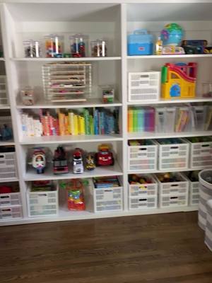 A post by @theorganizingblonde on TikTok caption: Playroom transformation #organizingtiktok #organizingblonde #playroommakeover