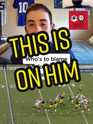 A post by @theallballpod on TikTok caption: Who’s more to blame for the Packers loss? Aaron Rodgers or the Special Teams? #nfl #nfltiktok #nflfootball #greenbaypackers