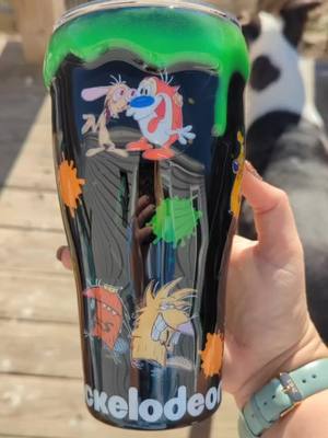 A post by @projectswithpj on TikTok caption: glow in the dark cups have to be one of my favorites #projectswithpj #tumblersoftiktok  #90skids