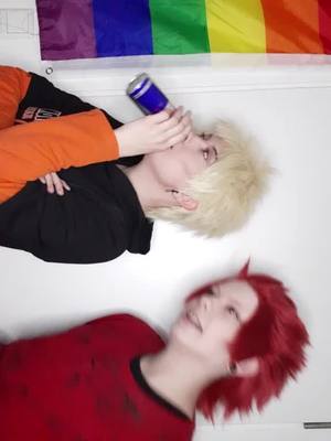 A post by @sparky_cosplayy on TikTok caption: Kiri wants attention😏 #kirishima #kirishimaeijirou #bakugou #bakugoukatsuki #bakuxkiri #kirixbaku #kiribaku #bakushima #fy #fyp