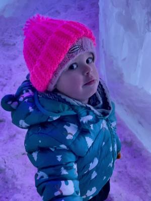 A post by @amloveland1120 on TikTok caption: When your kid is not amused…#icecastles #closeyourrings