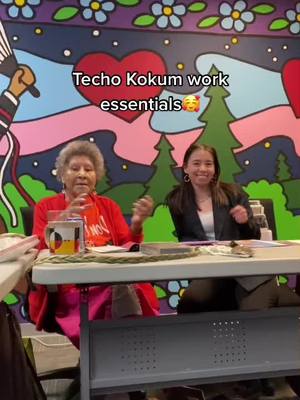 A post by @elsiepaul_ on TikTok caption: Sneak peek of working with Kokum Elsie🤍#fyp #CloseYourRings #MyStarbucksOrder #IndigenousTikTok #indigenous #indigenouspride #cree #metis #canada #alberta #edmonton #yeg #turtleisland @ericarae.ca